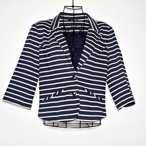 Express striped Cotton 3/4 sleeve blazer size Small